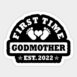 First Time Godmother Est 2022 Funny New Aunt Gift Sticker